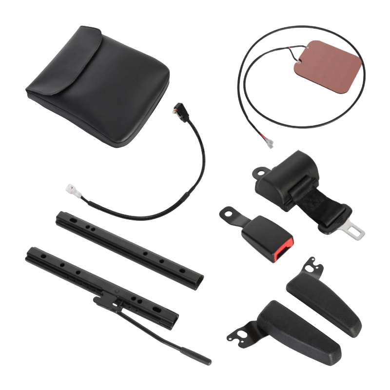 مقعد رافعة شوكية قابل للطي من الفينيل الأسود BF1-2 فعال من حيث التكلفة لأساطيل مركبات المستودعات