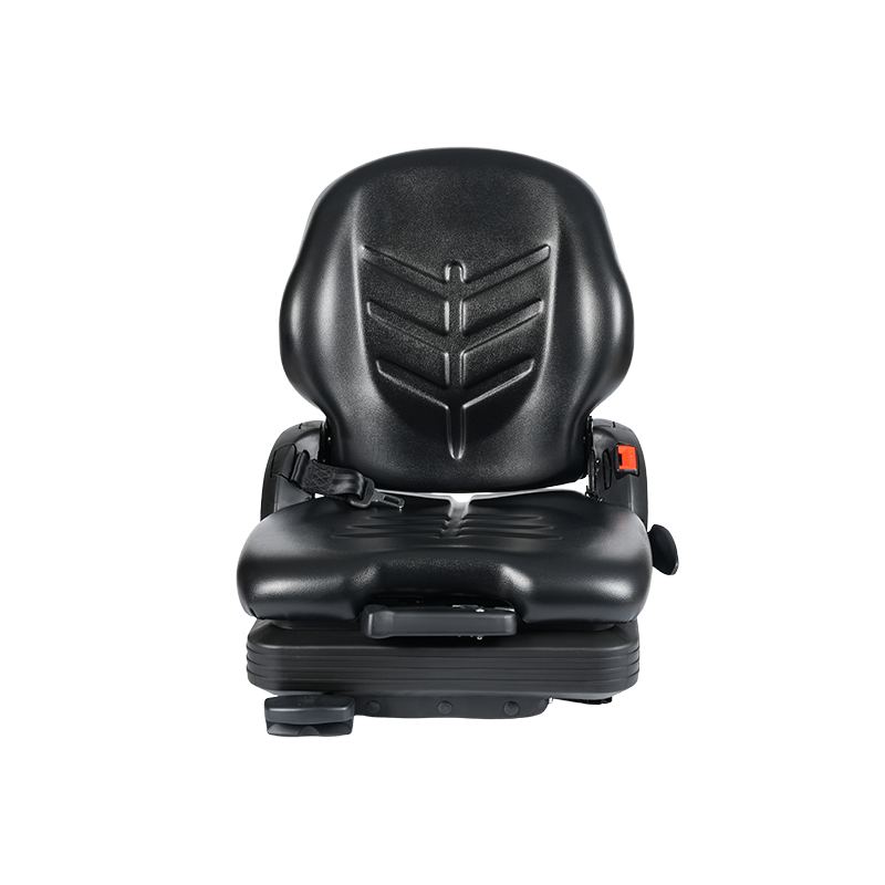 مقعد تعليق ميكانيكي بديل من الفينيل منخفض الارتفاع BF16 لمعدات الرافعات الشوكية لمناولة المواد - أسود مع EN13490 IT1+IT2